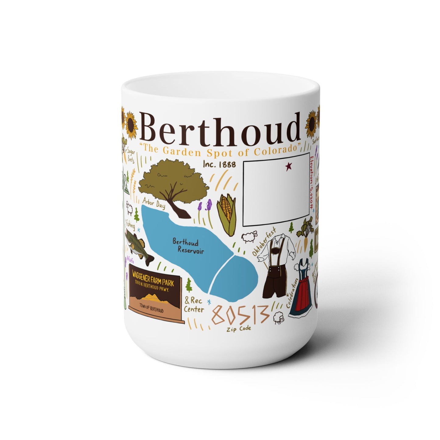 Berthoud Colorado - Ceramic Mug 15oz
