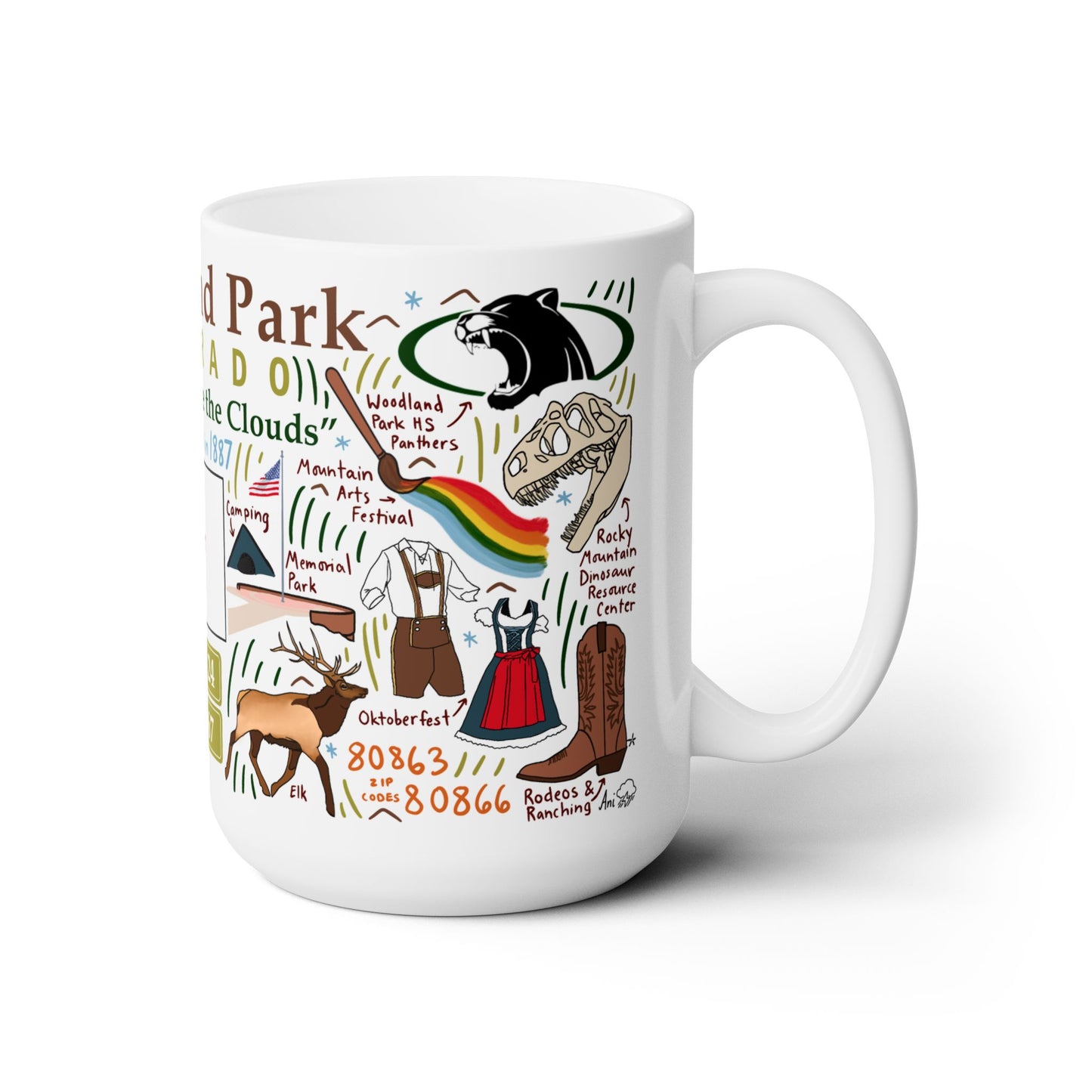 Woodland Park Colorado - Ceramic Mug 15oz