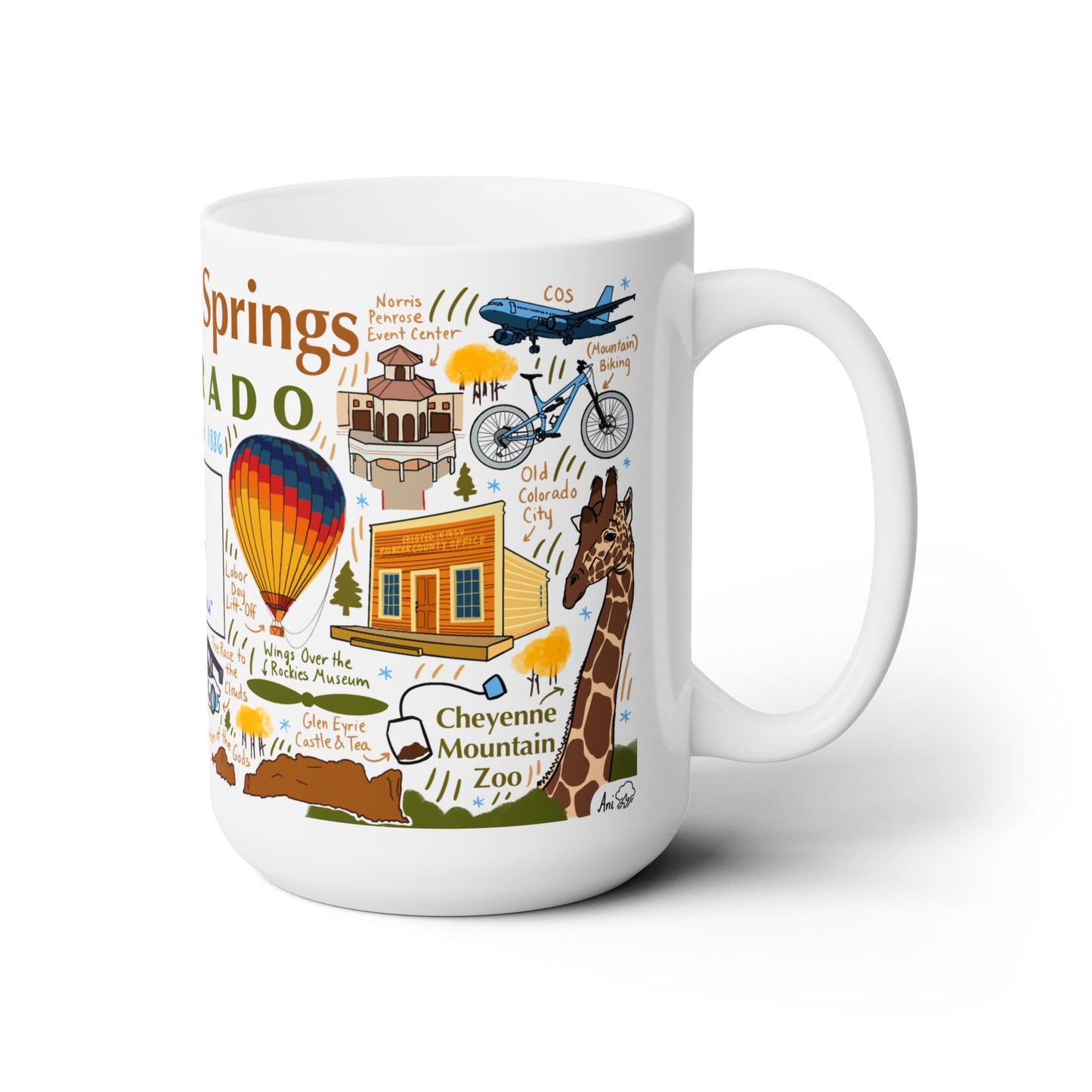 Colorado Springs Colorado - Ceramic Mug 15oz