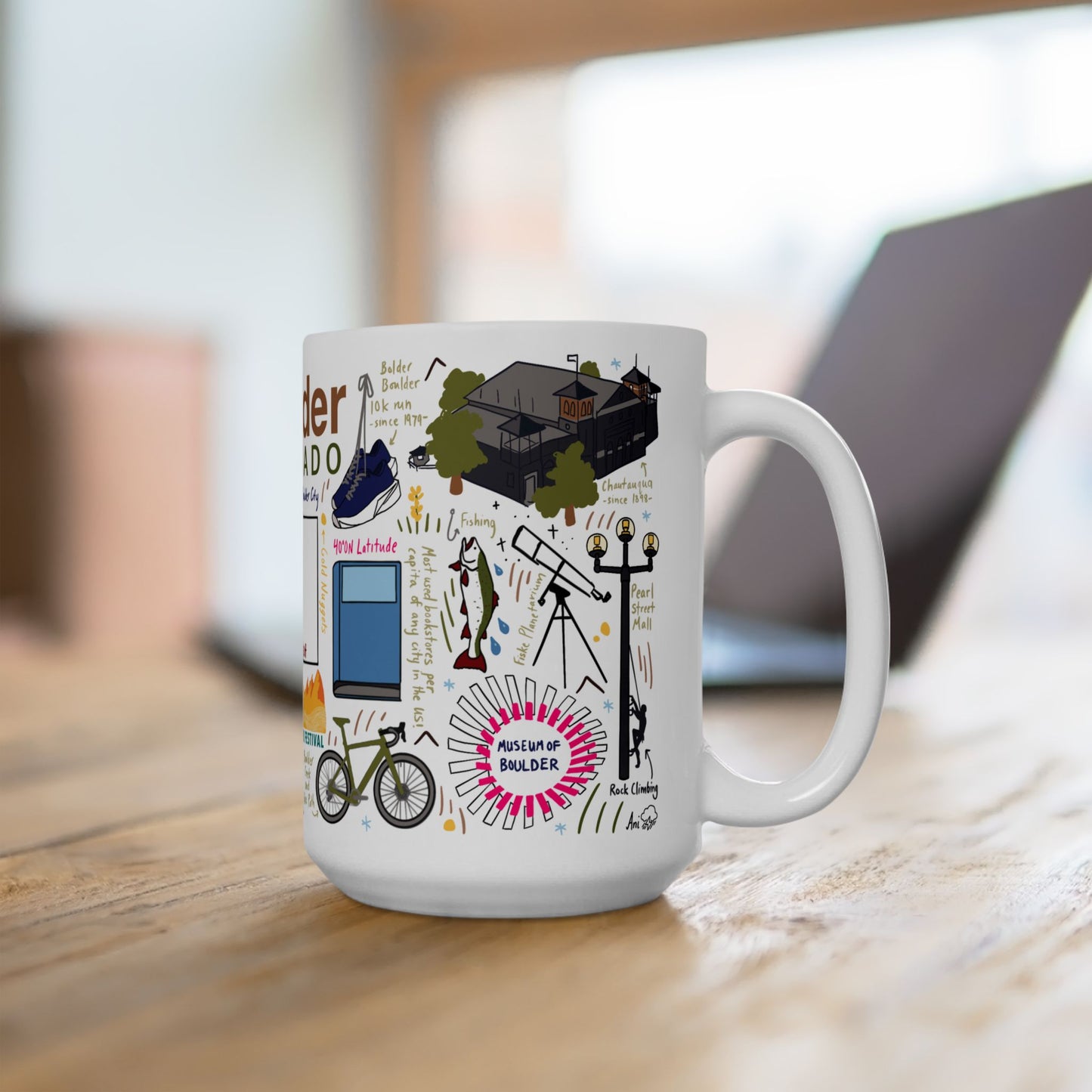 Boulder Colorado - Ceramic Mug 15oz