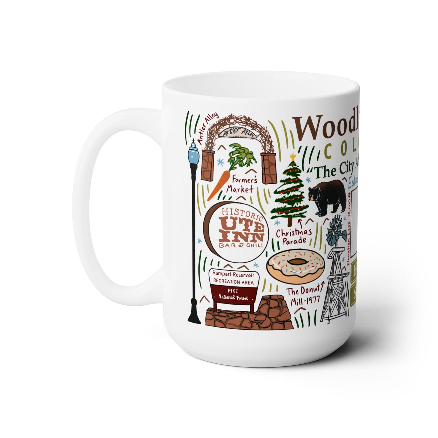 Woodland Park Colorado - Ceramic Mug 15oz