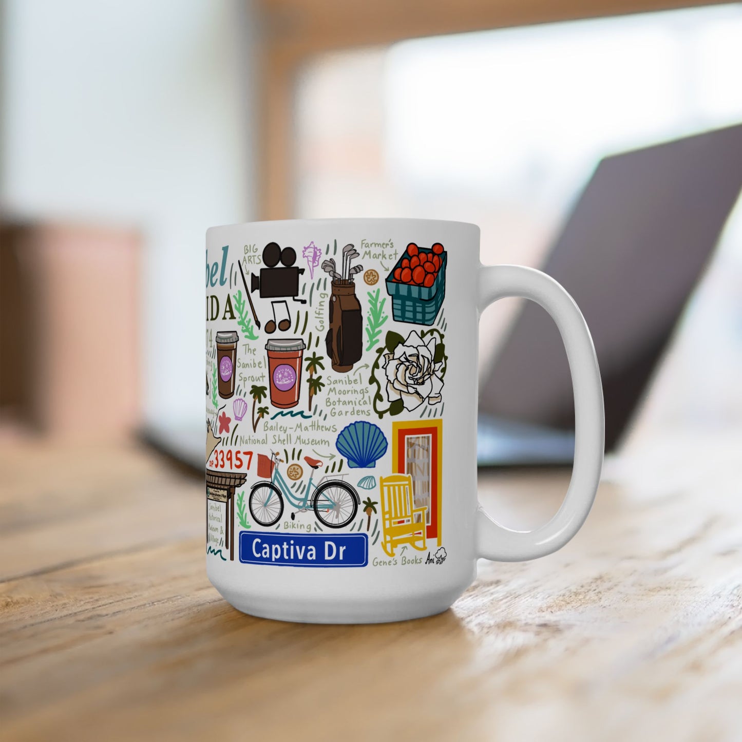 Sanibel Florida - Ceramic Mug 15oz