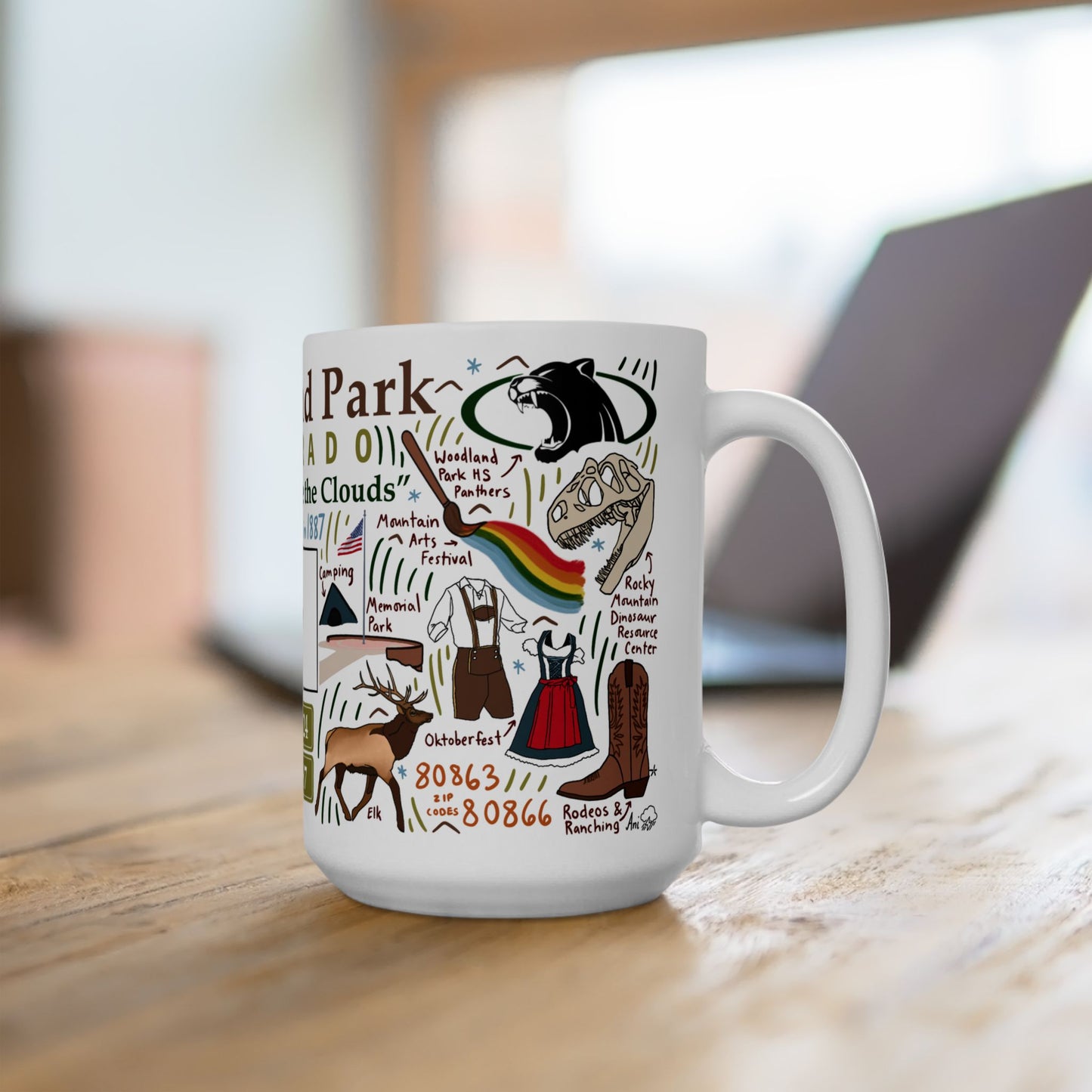 Woodland Park Colorado - Ceramic Mug 15oz