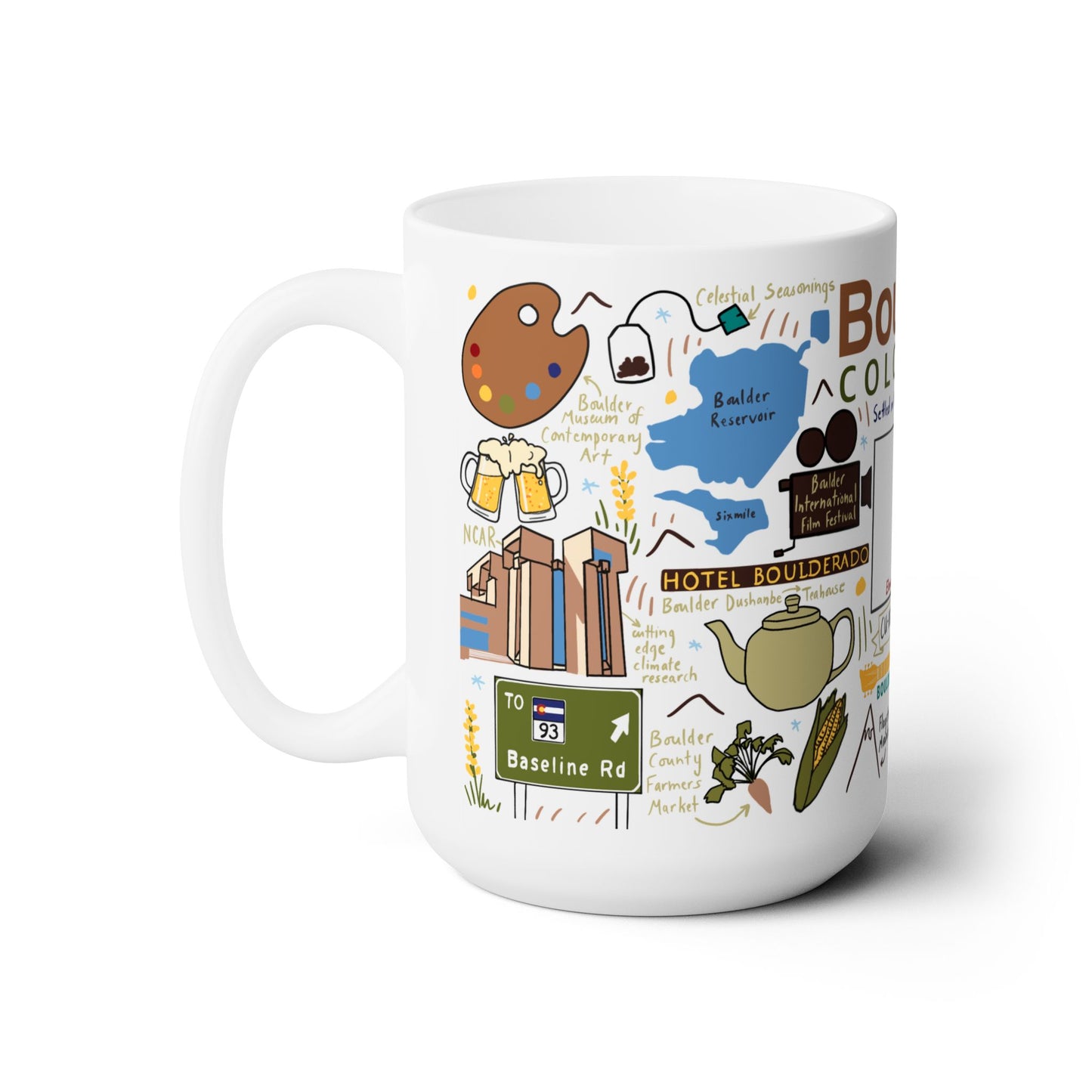 Boulder Colorado - Ceramic Mug 15oz