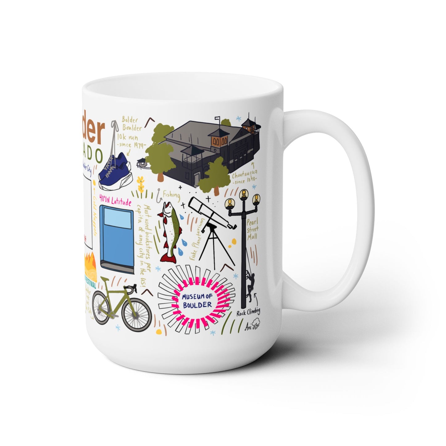 Boulder Colorado - Ceramic Mug 15oz