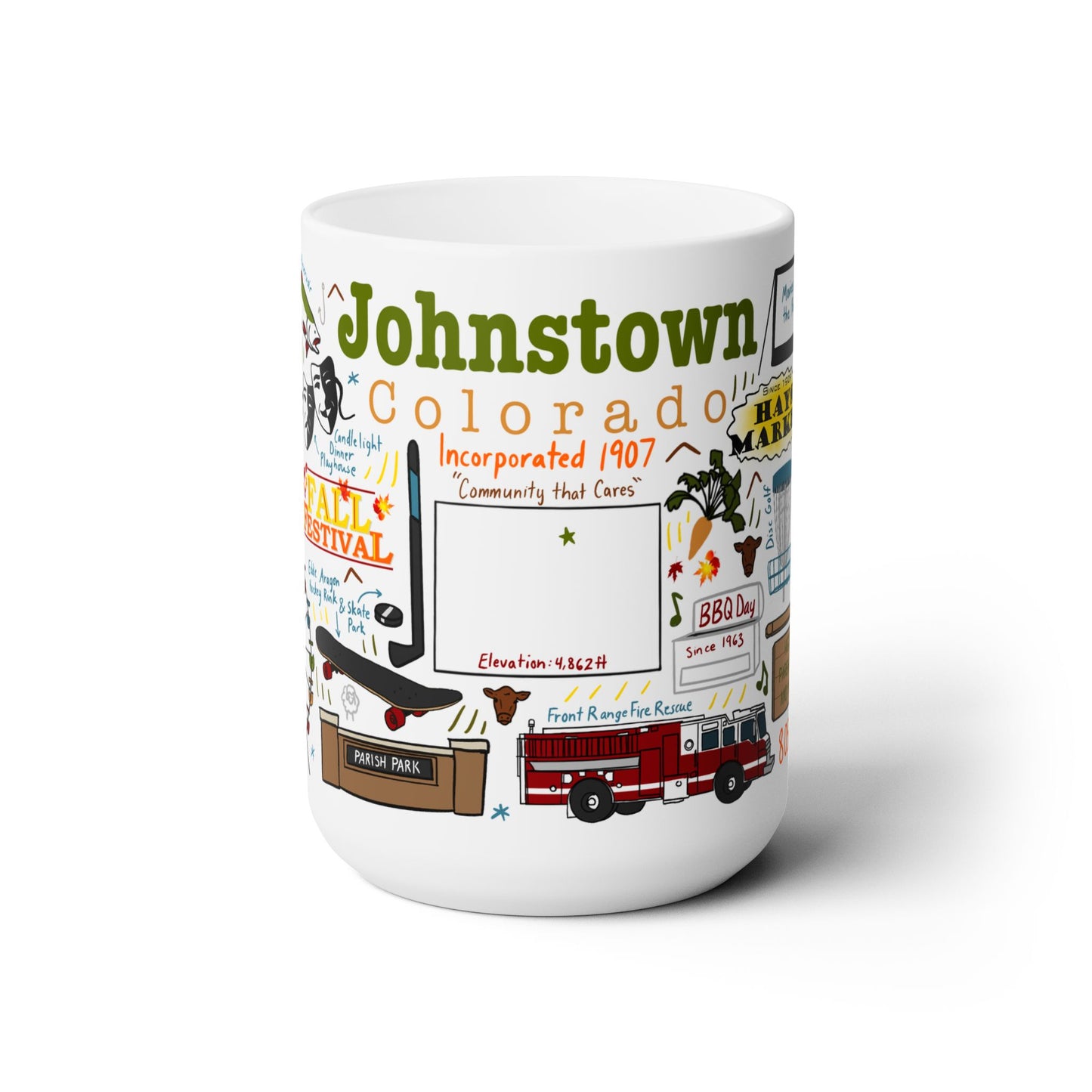 Johnstown Colorado - Ceramic Mug 15oz