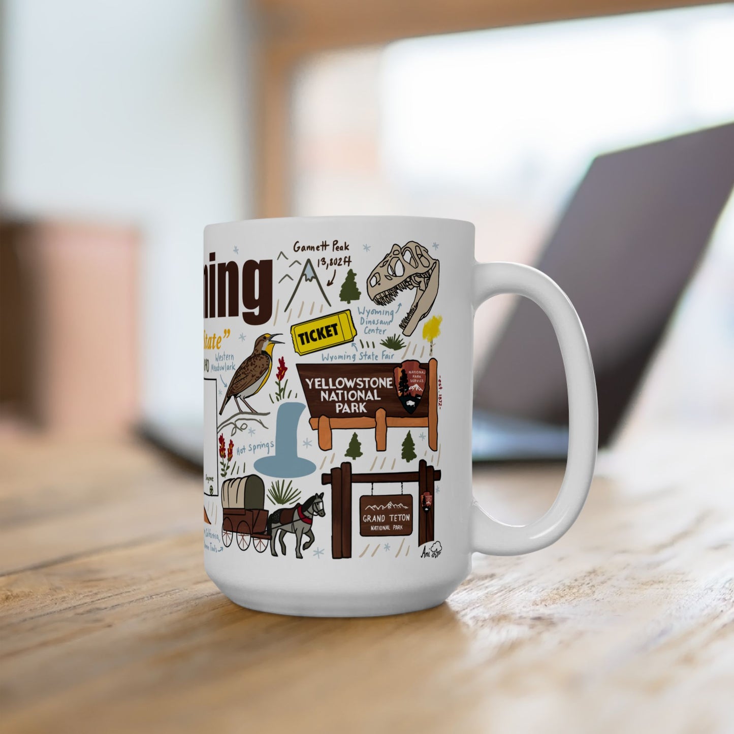 Wyoming - Ceramic Mug 15oz