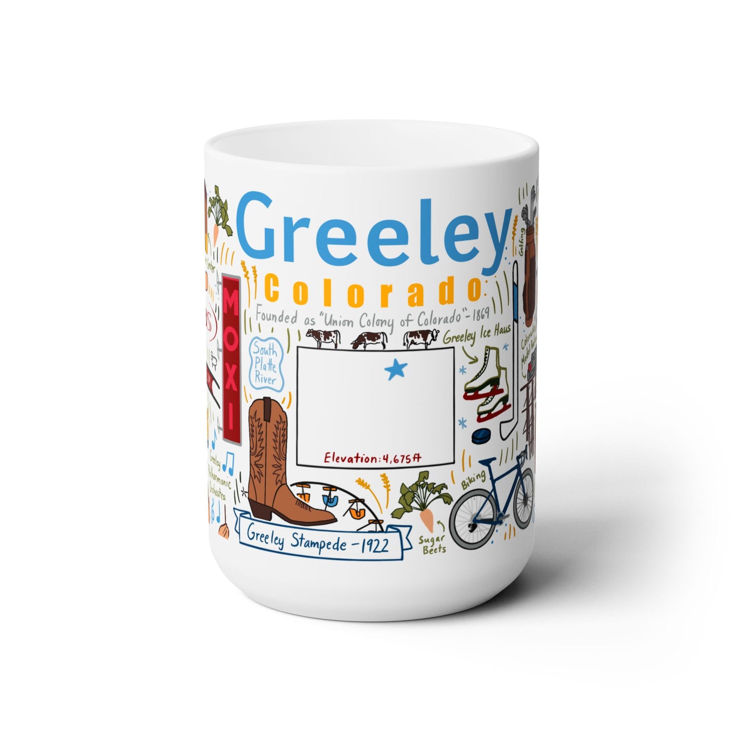 Greeley Colorado - Ceramic Mug 15oz