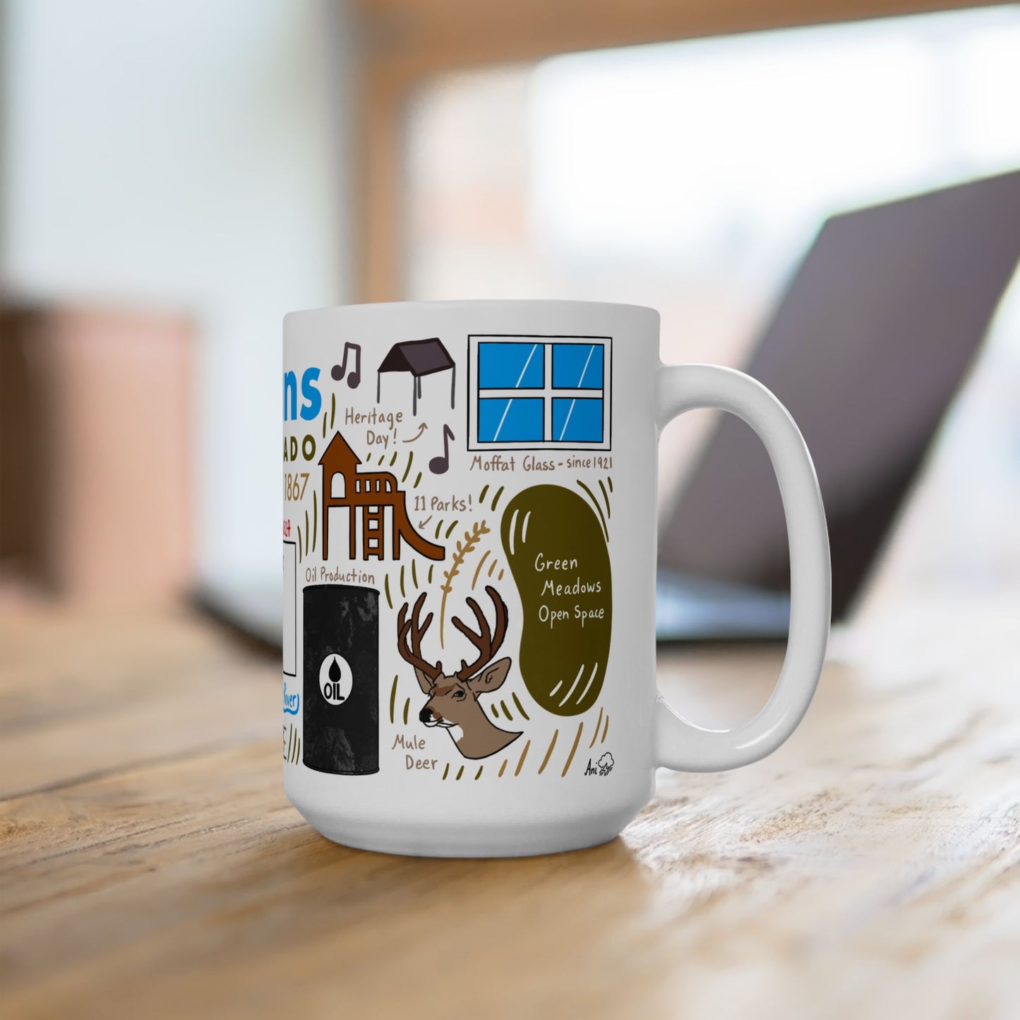 Evans Colorado - Ceramic Mug 15oz