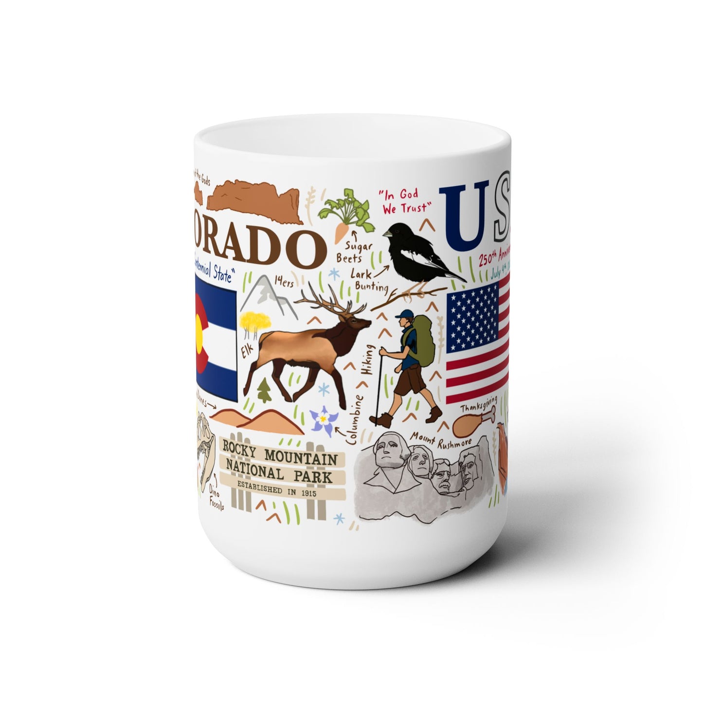USA 250 Colorado - Ceramic Mug 15oz