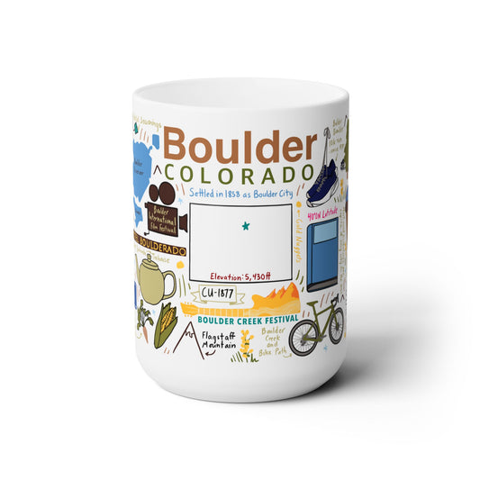 Boulder Colorado - Ceramic Mug 15oz
