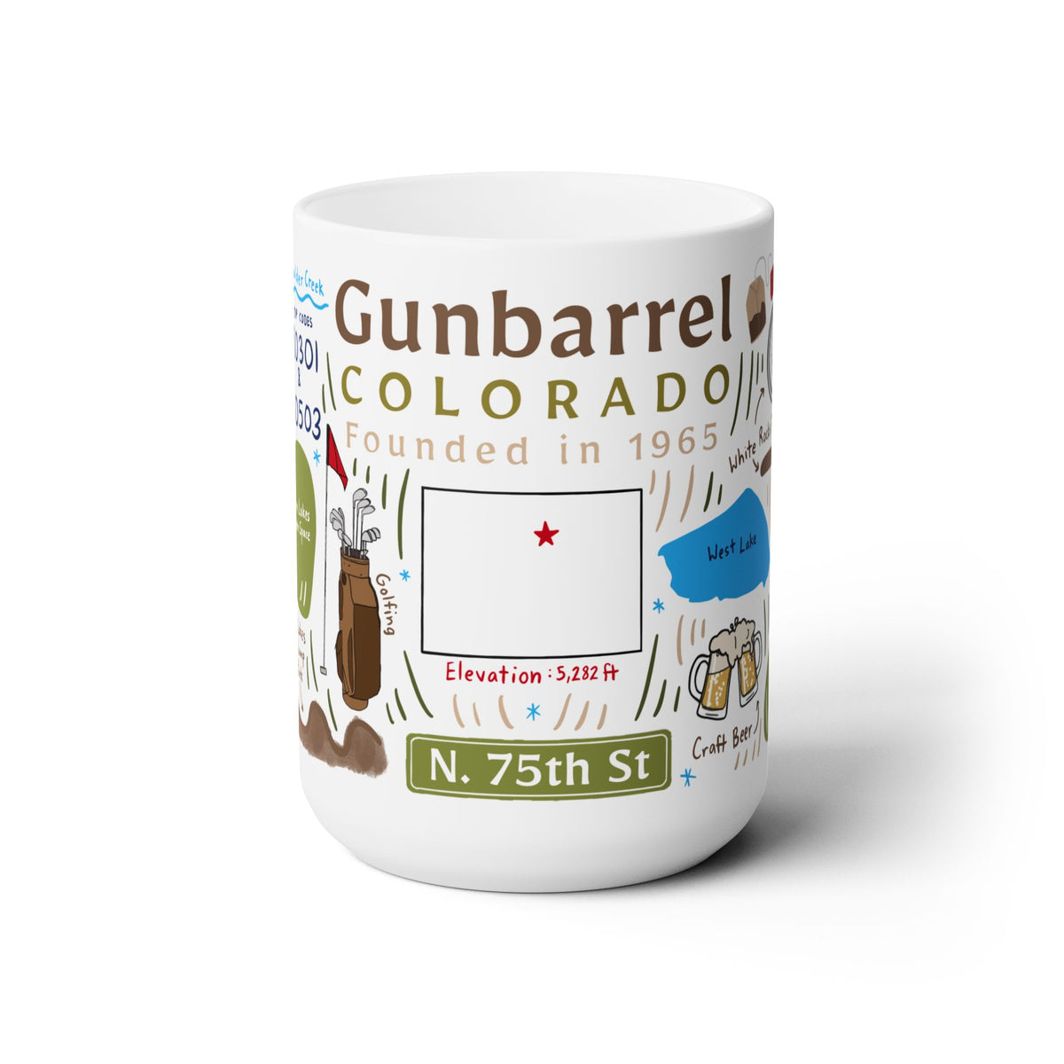 Gunbarrel Colorado - Ceramic Mug 15oz
