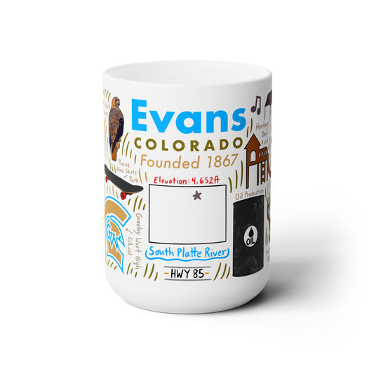 Evans Colorado - Ceramic Mug 15oz
