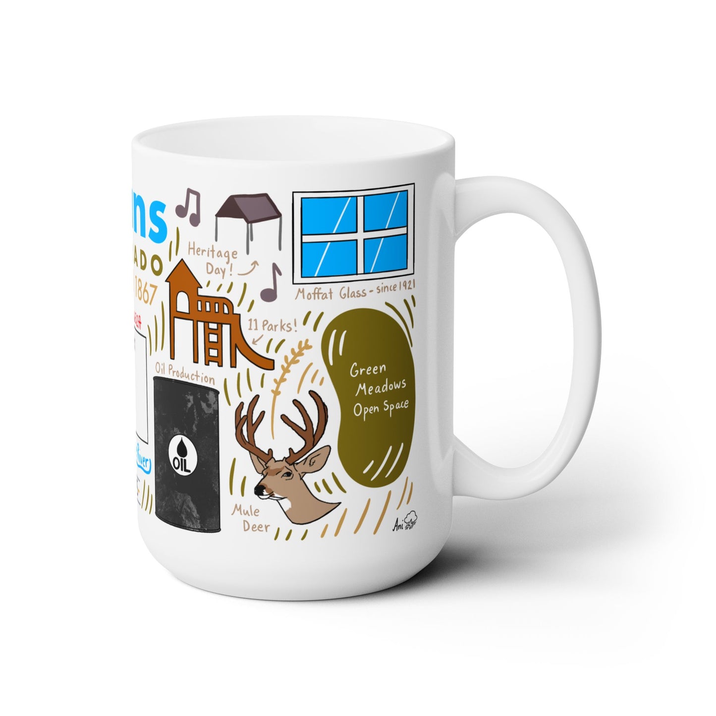 Evans Colorado - Ceramic Mug 15oz