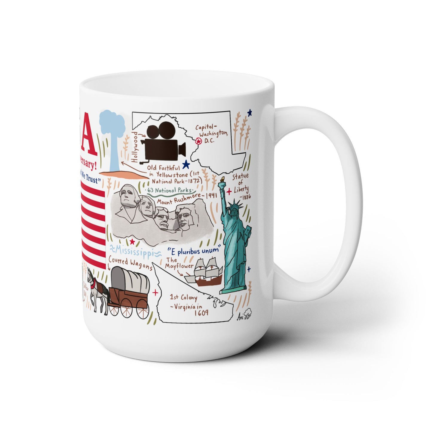 USA 250 - Ceramic Mug 15oz