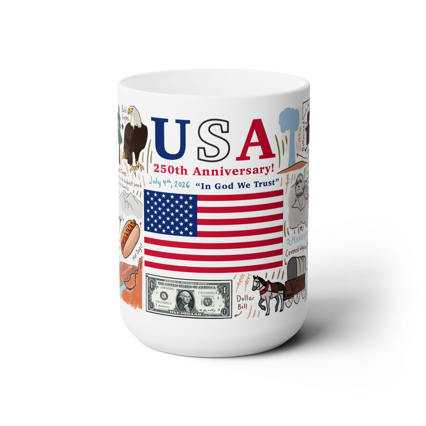 USA 250 - Ceramic Mug 15oz