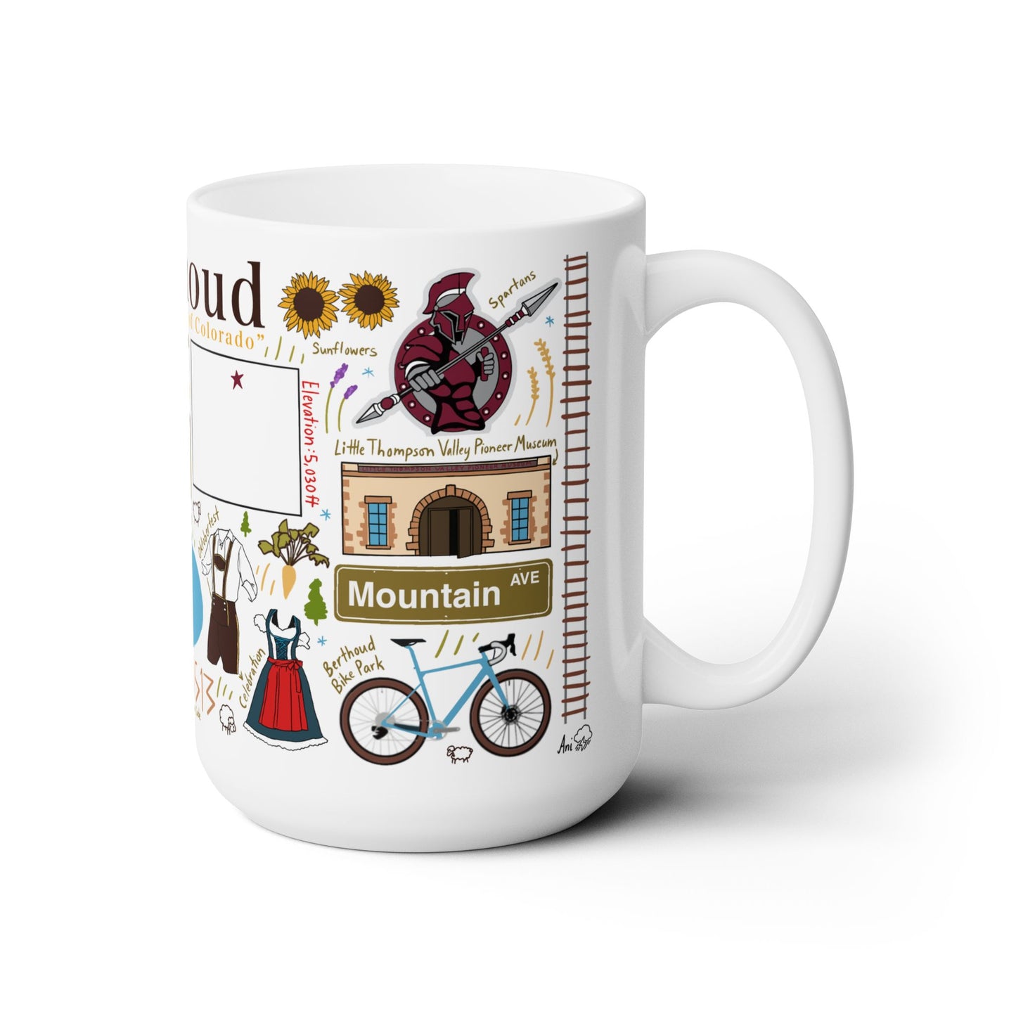 Berthoud Colorado - Ceramic Mug 15oz