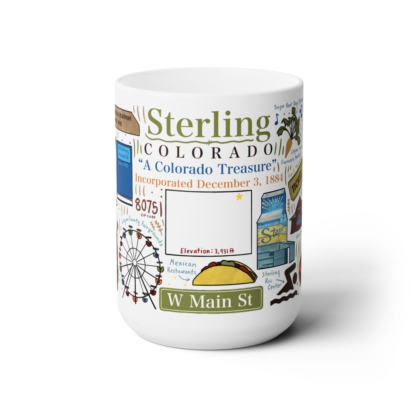 Sterling Colorado - Ceramic Mug 15oz