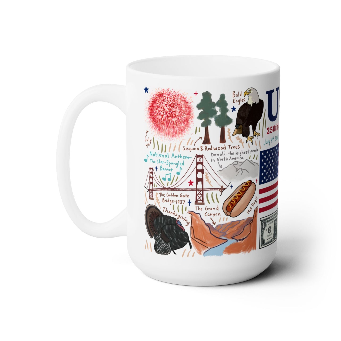 USA 250 - Ceramic Mug 15oz