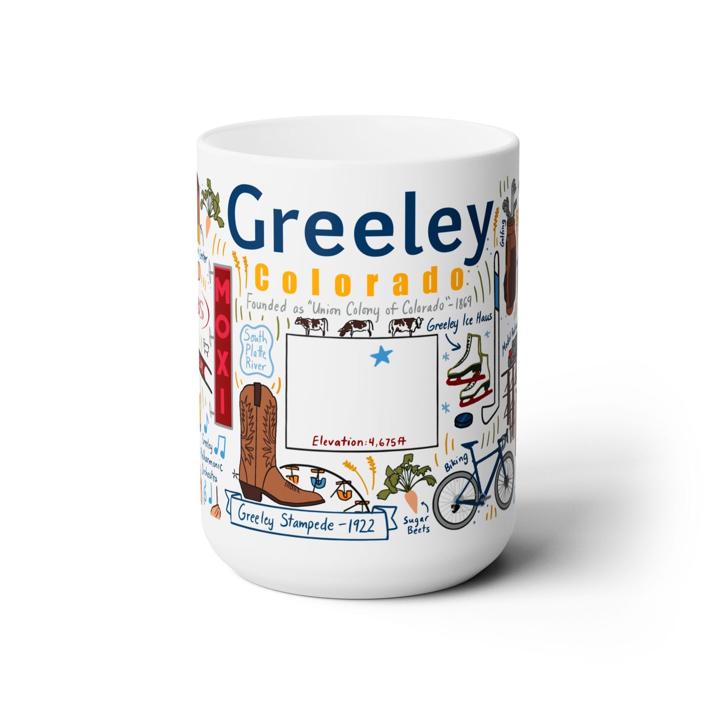 Greeley Colorado - Ceramic Mug 15oz