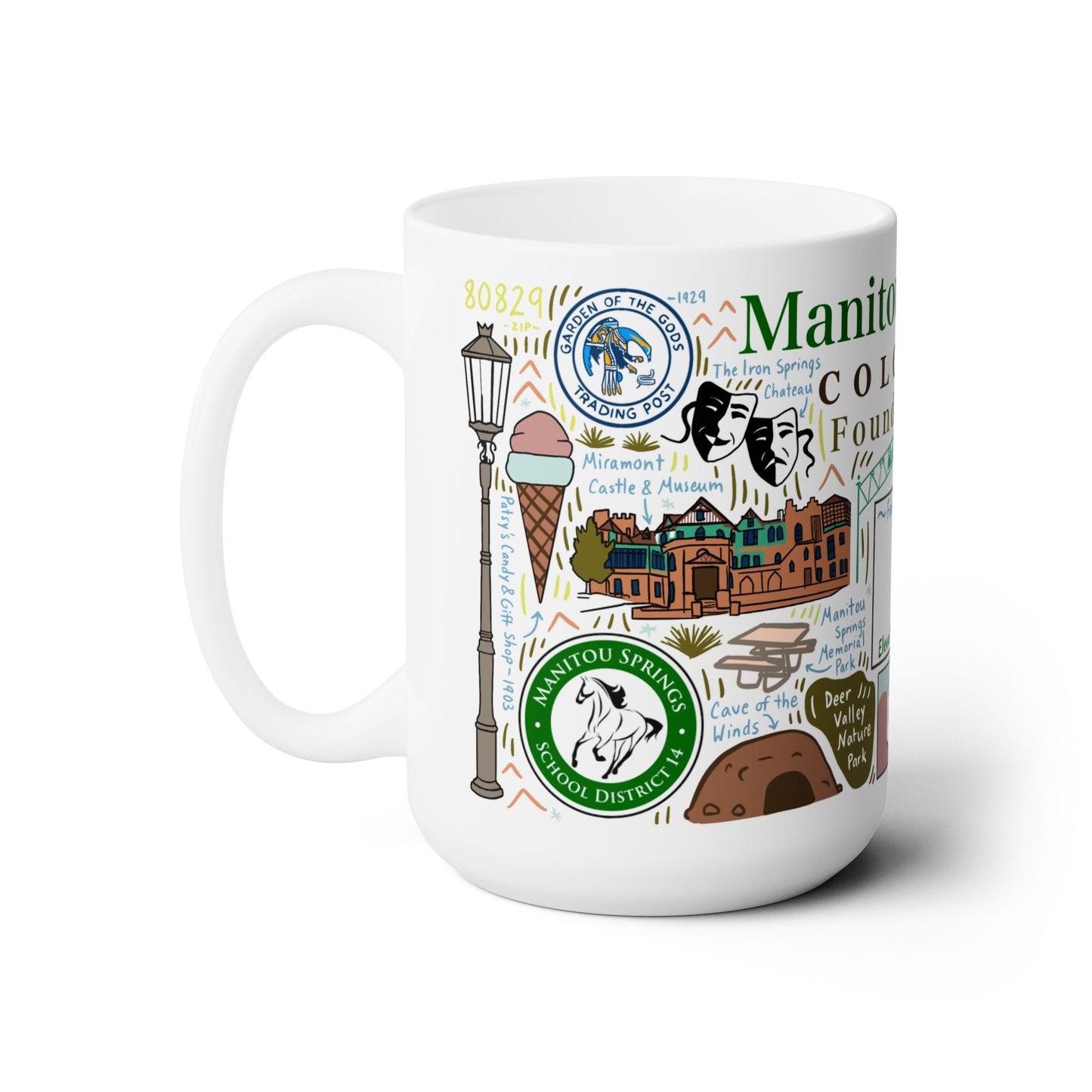 Manitou Springs Colorado - Ceramic Mug 15oz