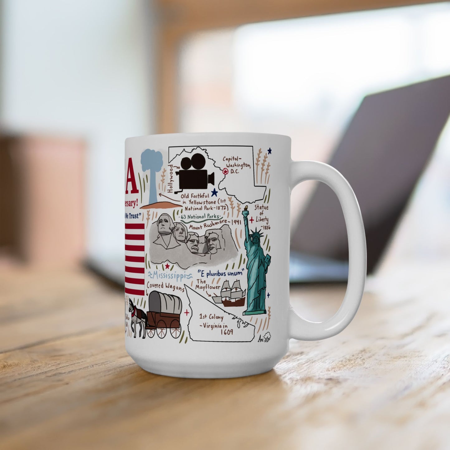 USA 250 - Ceramic Mug 15oz