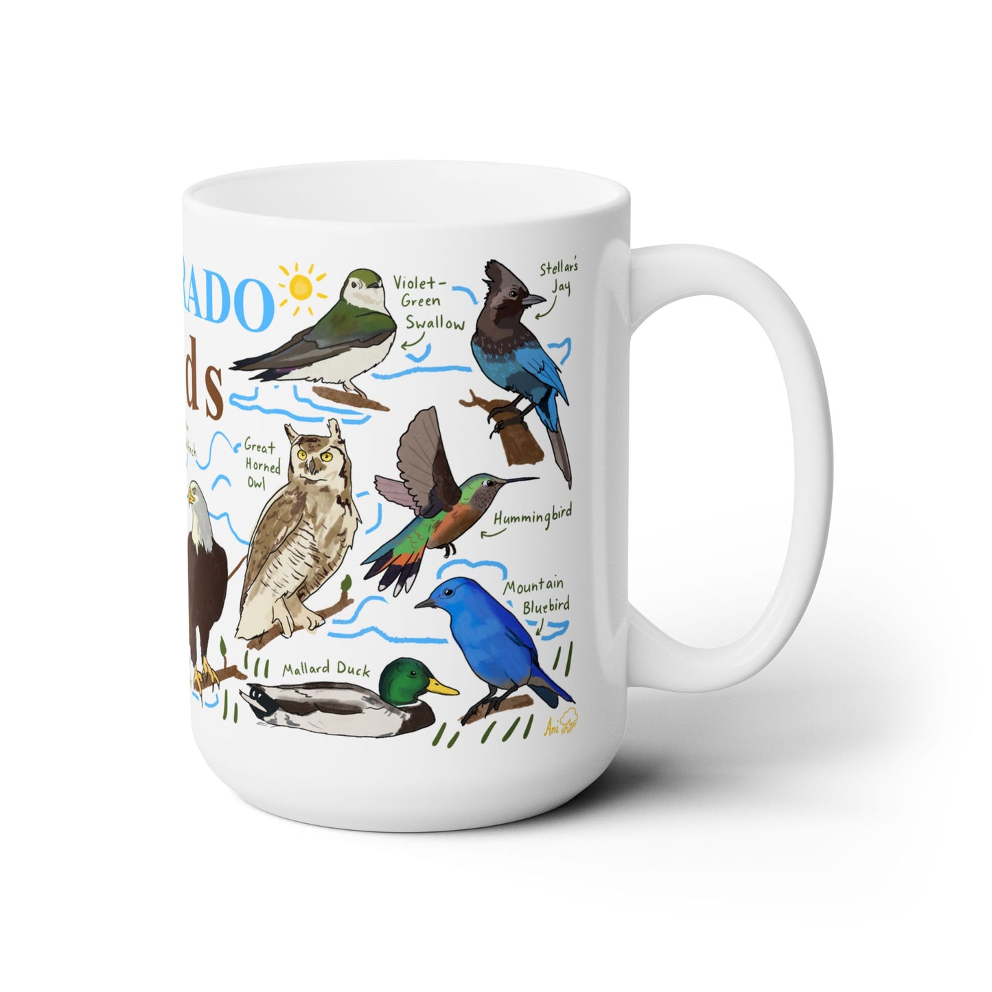 Colorado Birds - Ceramic Mug 15oz