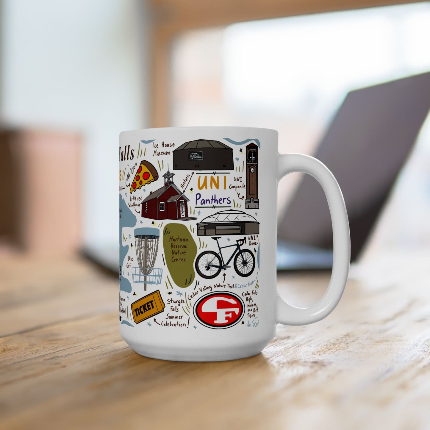 Cedar Falls Iowa - Ceramic Mug 15oz