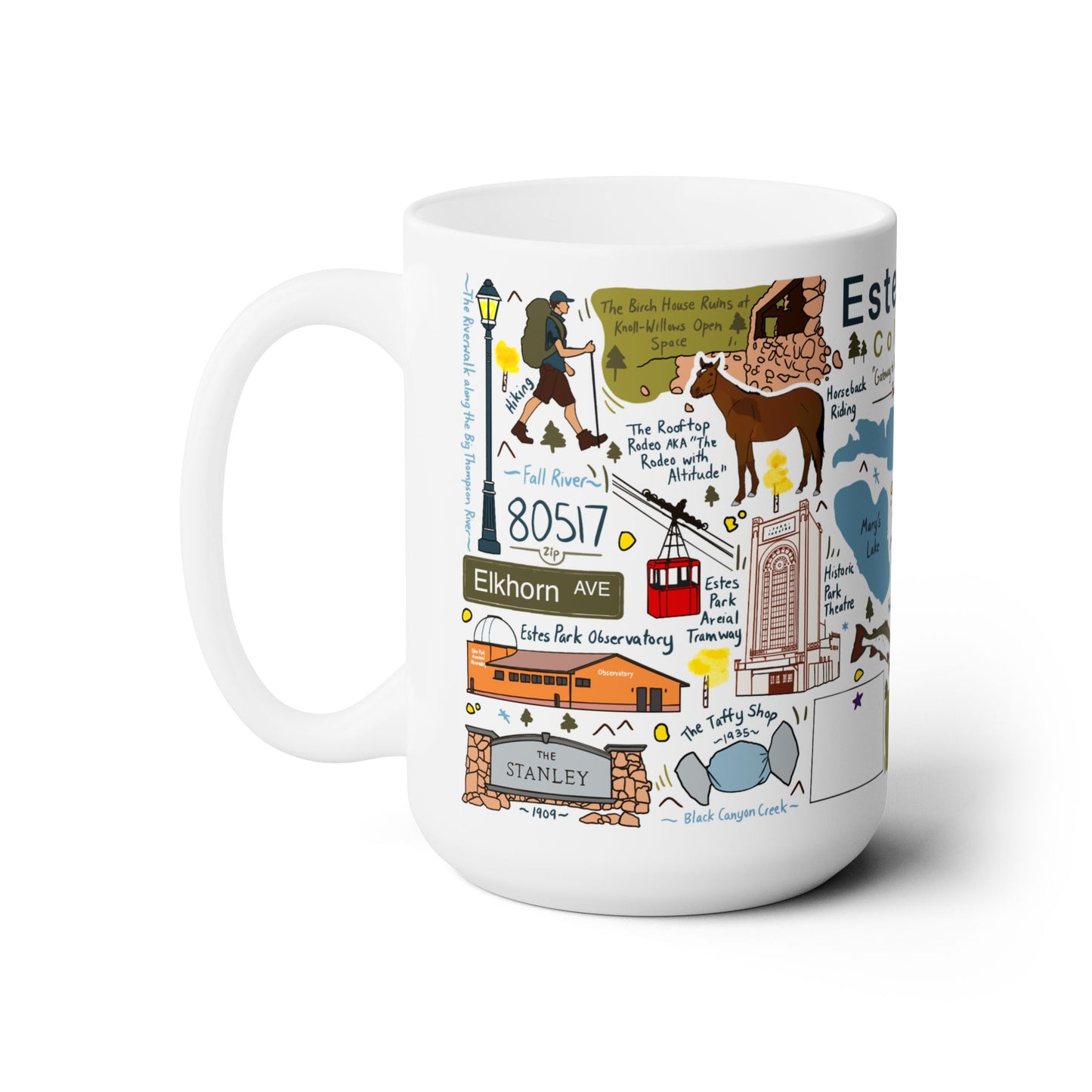 Estes Park Colorado - Ceramic Mug 15oz