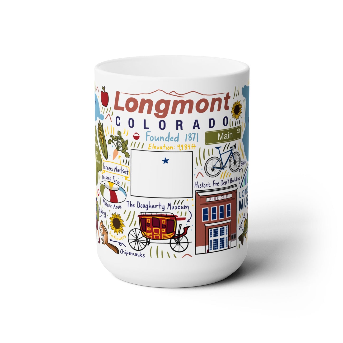 Longmont Colorado - Ceramic Mug 15oz