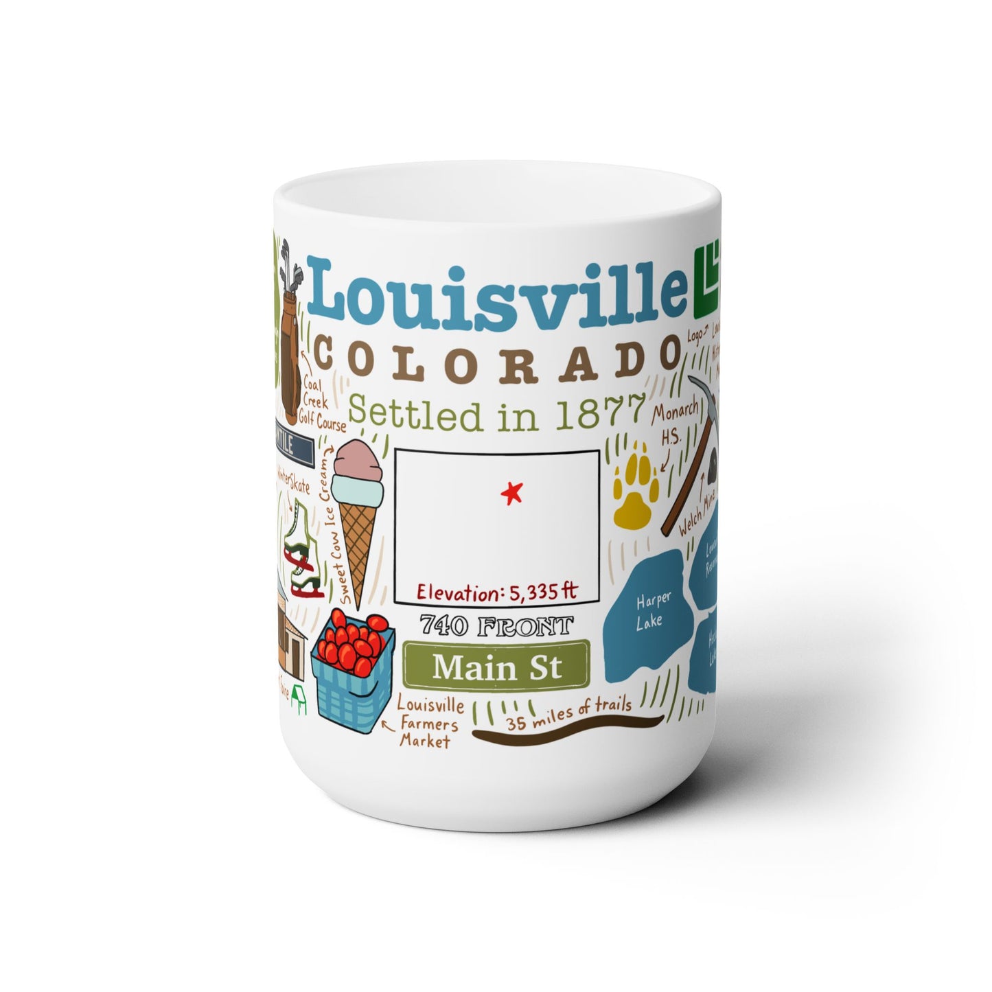 Louisville Colorado - Ceramic Mug 15oz