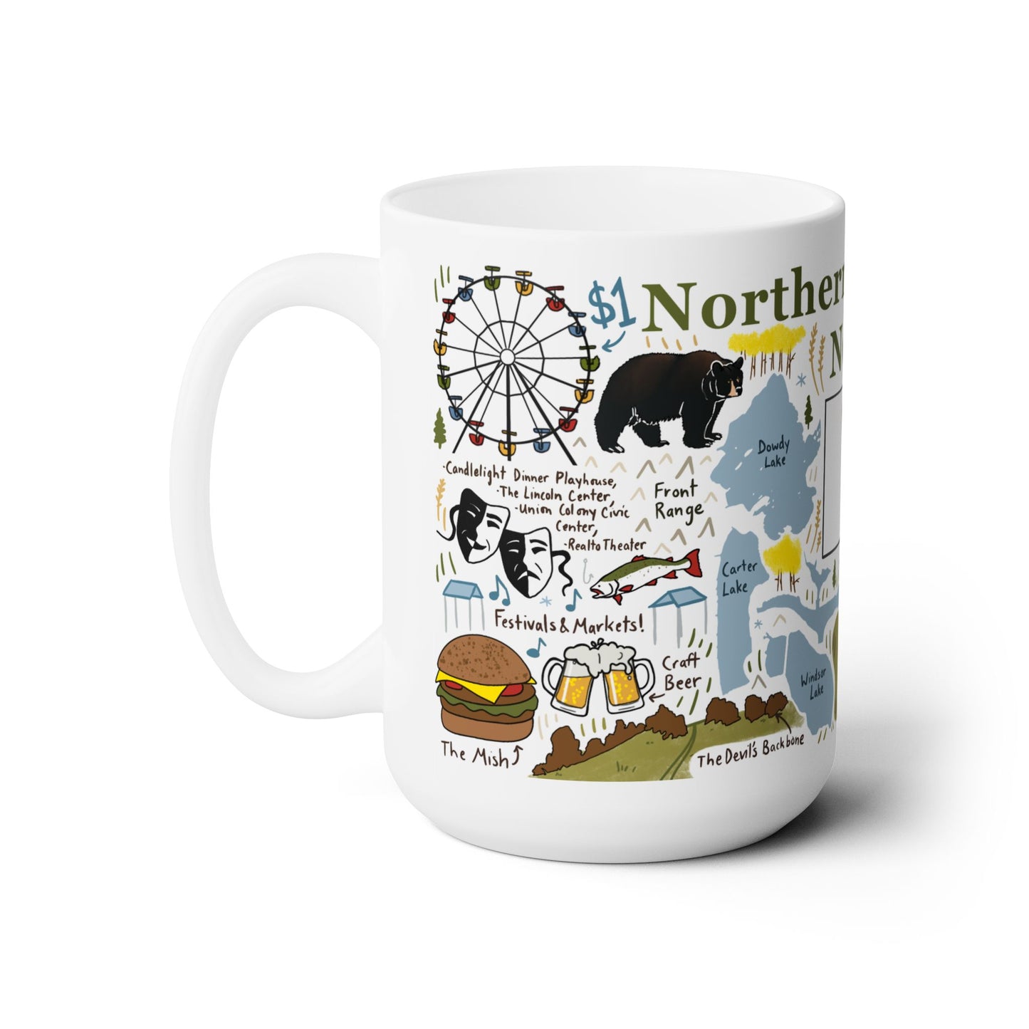 NoCo: Northern Colorado - Ceramic Mug 15oz