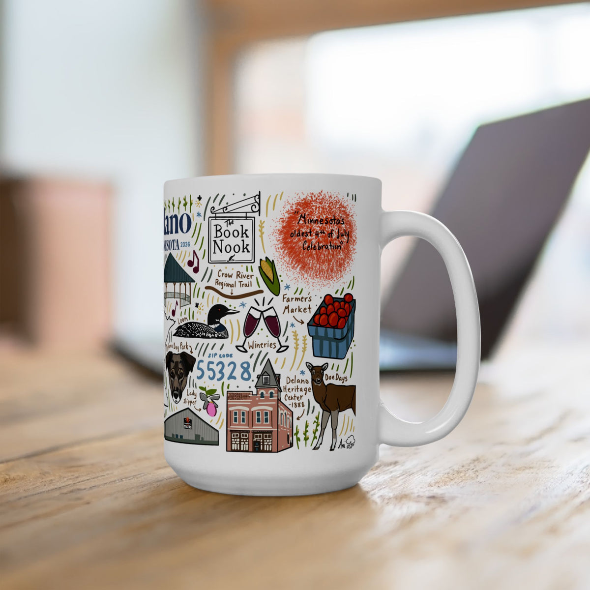 Delano Minnesota - Ceramic Mug 15oz