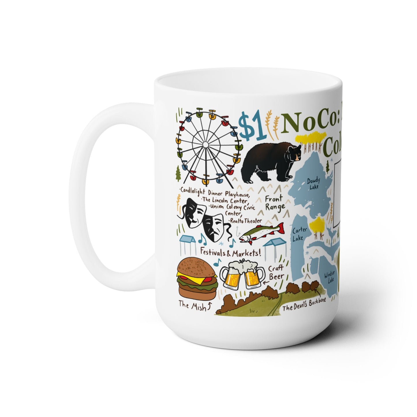 NoCo: Northern Colorado - Ceramic Mug 15oz