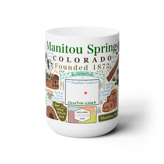 Manitou Springs Colorado - Ceramic Mug 15oz
