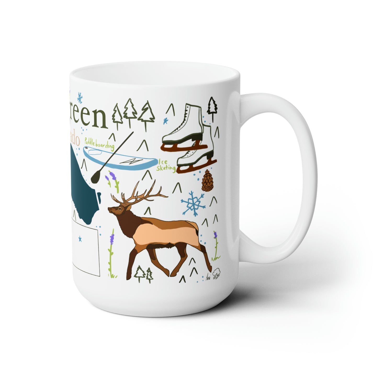 Evergreen Colorado - Ceramic Mug 15oz