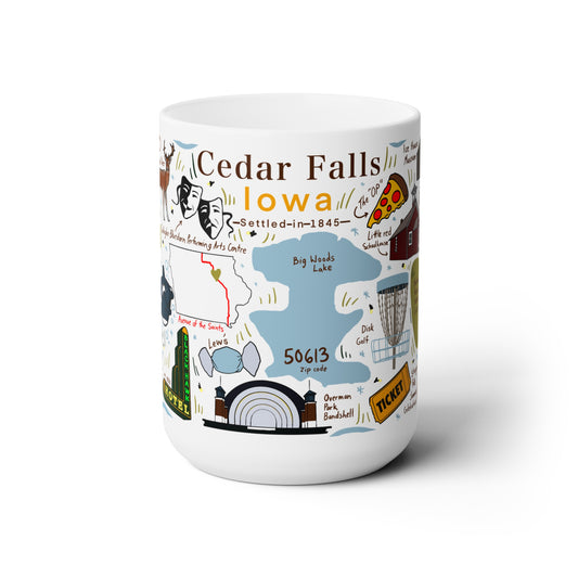Cedar Falls Iowa - Ceramic Mug 15oz