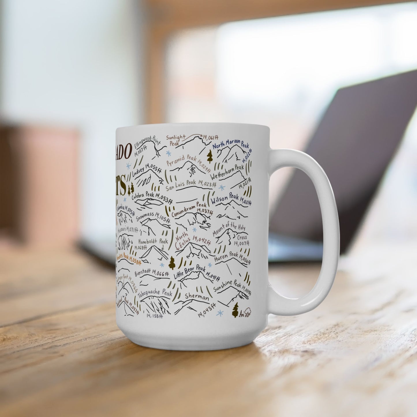 Colorado 14ers - Ceramic Mug 15oz