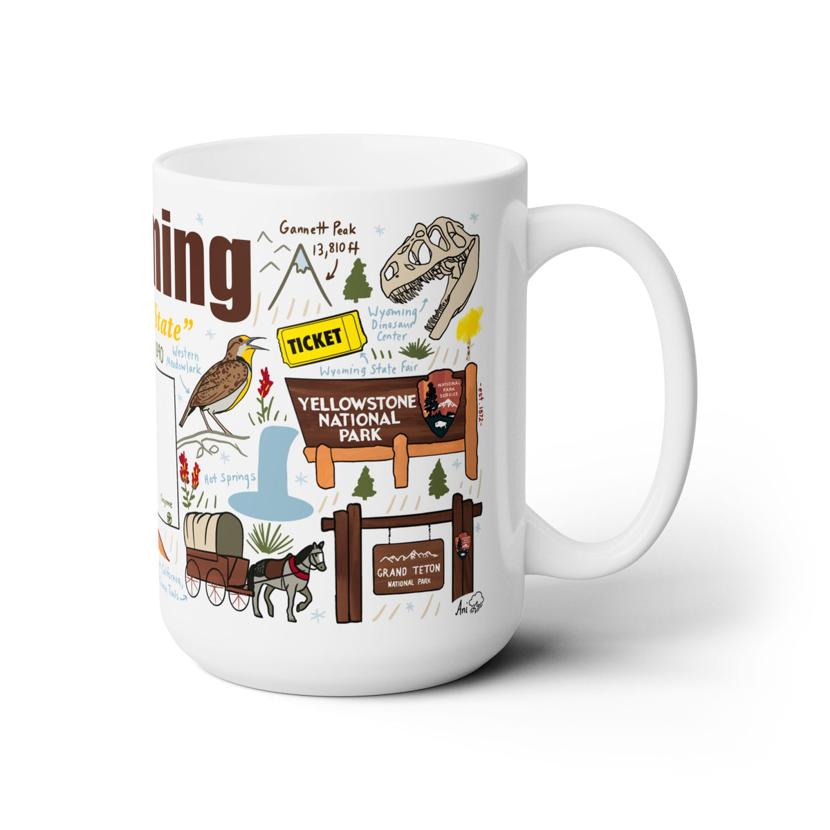 Wyoming - Ceramic Mug 15oz